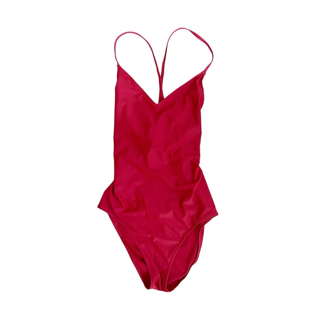Aerie Red One Piece Swimsuit Women’s size Small Tall Unpadded